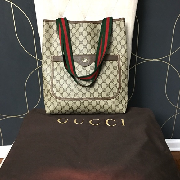 Gucci authentic brown monogram coated canvas tote bag - Picture 15 of 15
